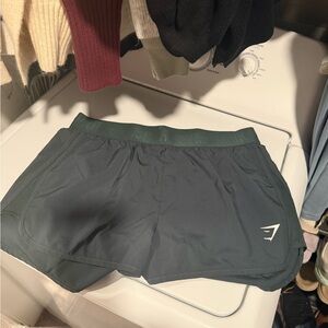 Gymshark Dark Green Athletic Shorts